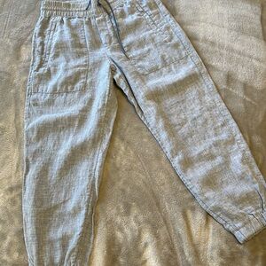 Athleta chambray  Linen Jogger Pants